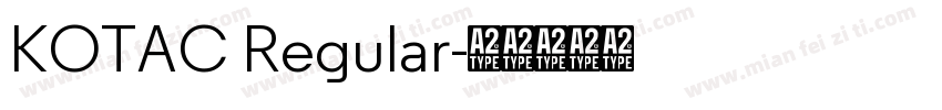 KOTAC Regular字体转换